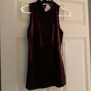 Neiman Marcus maroon velvet tank top